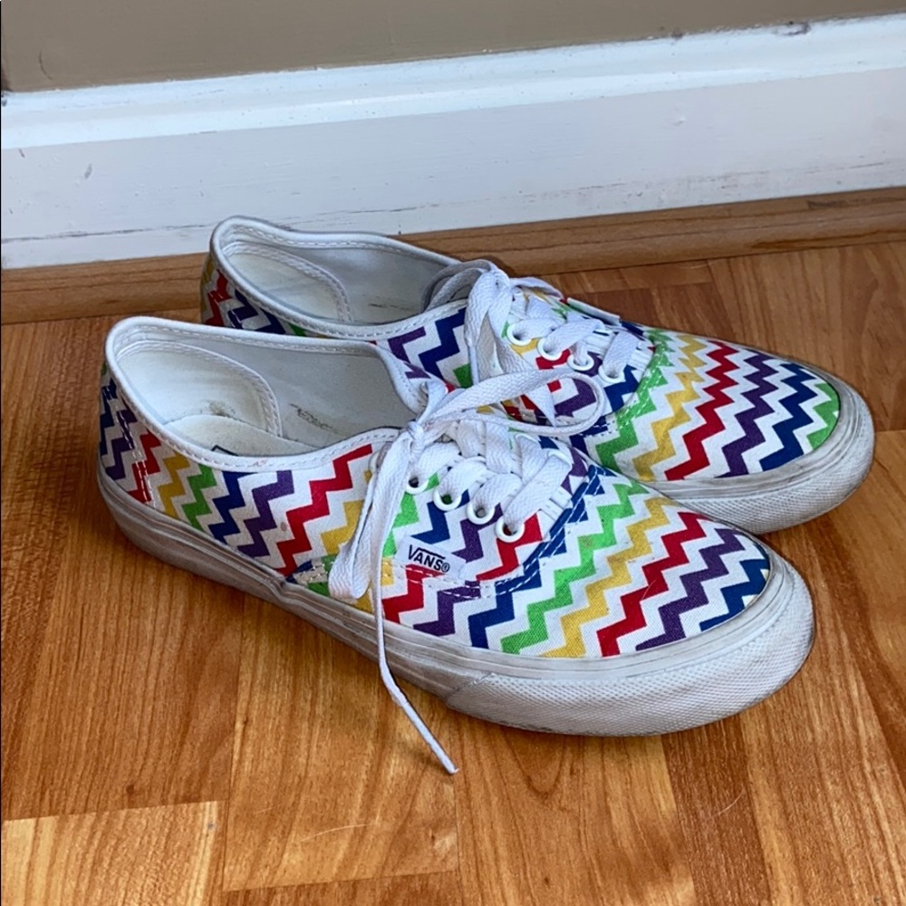 Rainbow Chevron Vans
